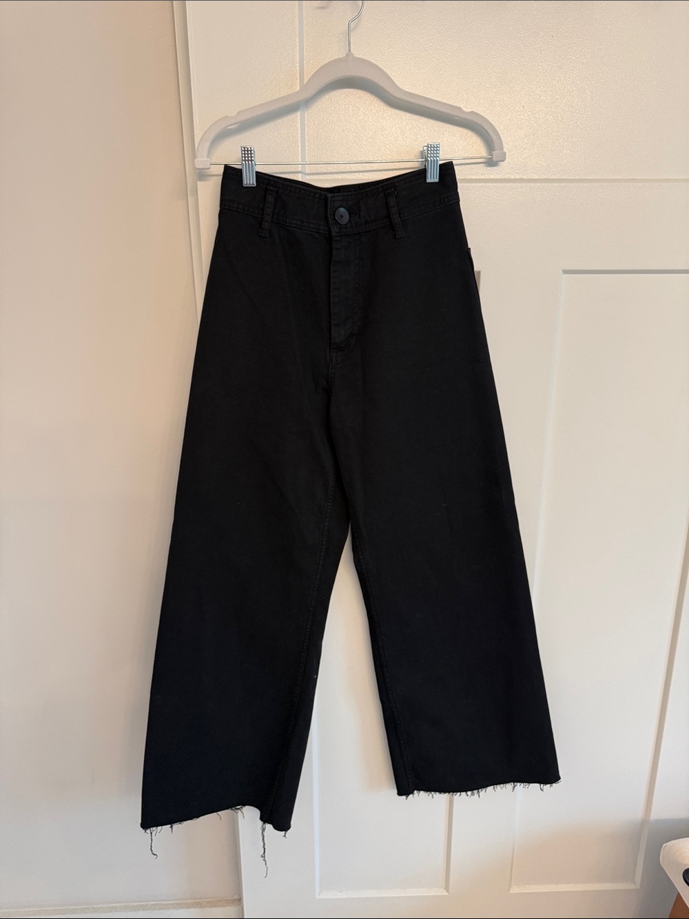 Zara Washed Black Wide-Leg Jeans